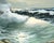 Impressionistic Seascape With Waves on Rocks For Sale - Image 4 of 7