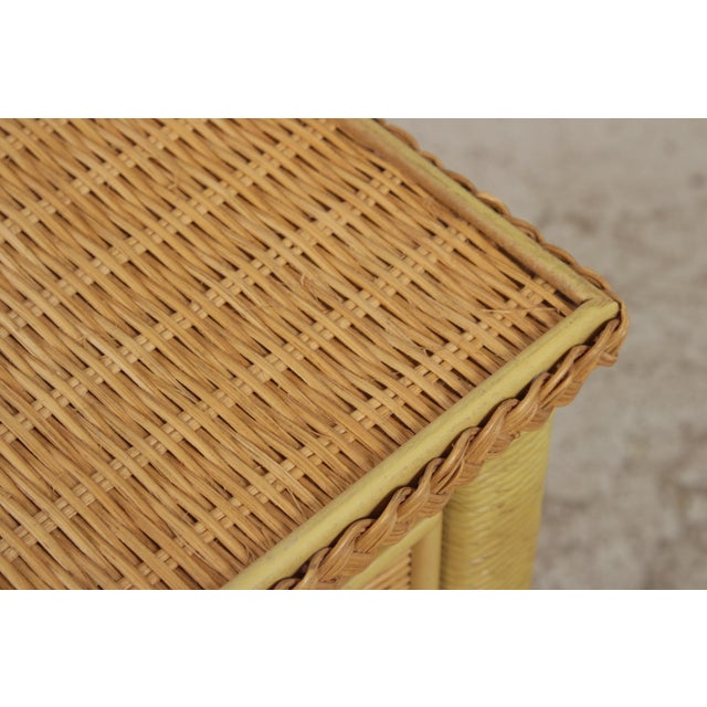 Pair Lexington Henry Link Wicker Nightstands For Sale - Image 12 of 17