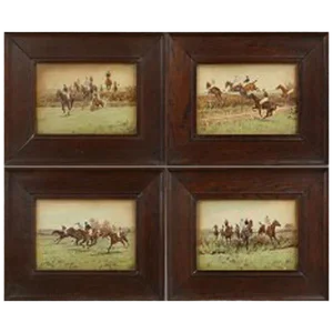 Set of Four Steeplechase Prints by Thomas Blinks