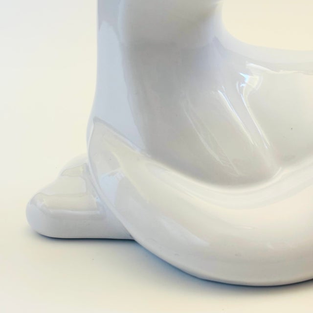 Ceramic Large Postmodern Ceramic Cat by Haeger, 1993 For Sale - Image 7 of 10