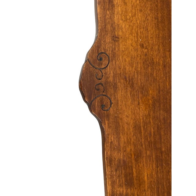 French Art Nouveau Two-Tier Walnut Tea Table With Hand-Carved Floral Decoration, Circa 1890 For Sale - Image 4 of 12