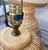 1970's Spanish Ceramic Trompe-l'Oeil Wicker Table Lamps With Matching Shades, a Pair For Sale - Image 14 of 16