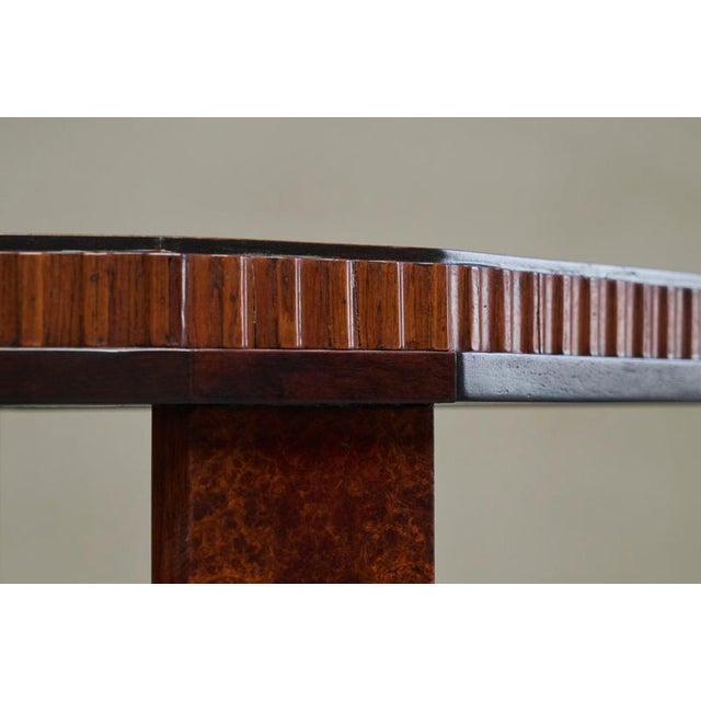 Art Deco Diamond-Shaped Side Table in Burl Wood, Europe, 1930s For Sale - Image 9 of 14
