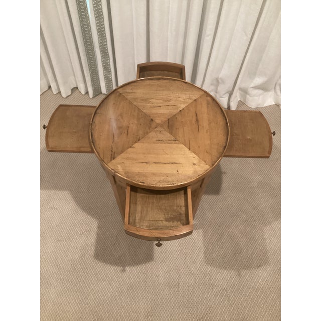 Beautiful Guy Chaddock distressed accent table in absolute like-new condition. ‘Melrose’ collection English country table....