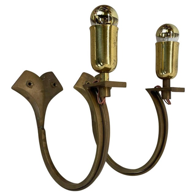Large Brutalist Bronze Brass Wall Sconces, Italy, 1970s, Set of 2 For Sale - Image 16 of 16
