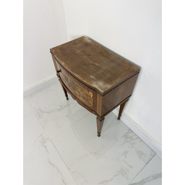 Mid-Century Nightstands with Marble Tops and Brass Details, 1950s, Set of 2 For Sale - Image 18 of 18