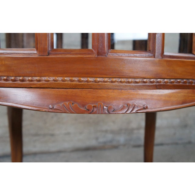 Late 20th Century Georgian Style Mahogany Tea Chocolate Table Curio Vitrine Display Cabinet Tray For Sale - Image 9 of 12