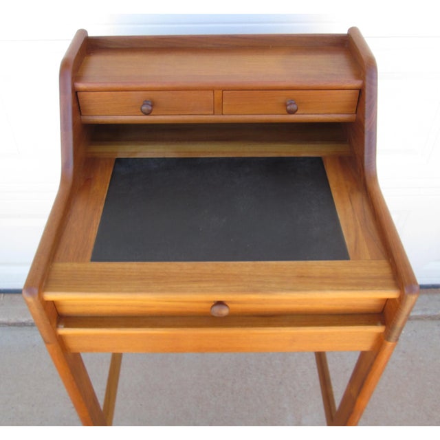 Mid 20th Century Danish Modern Teak Standing Desk Hostess Stand Drafting Table Lectern Pulpit For Sale - Image 13 of 16