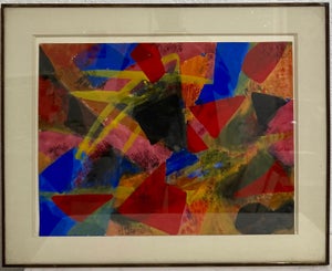 Richard Hennessy, Richard Hennessy 1974 Colorful Vibrant Abstract Geometric Painting Modernist Art, 1975