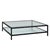 Square Coffee Table with Iron Frame and Double Glass Shelf, 1999 For Sale - Image 9 of 9
