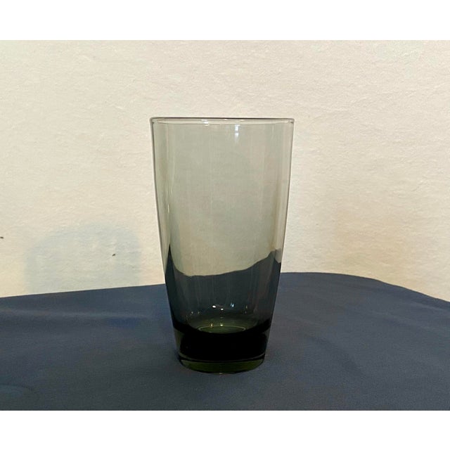 Libbey Glass Co. Mid 20th Century Libbey Smoke Glass Water Glasses - Set of Ten For Sale - Image 4 of 5