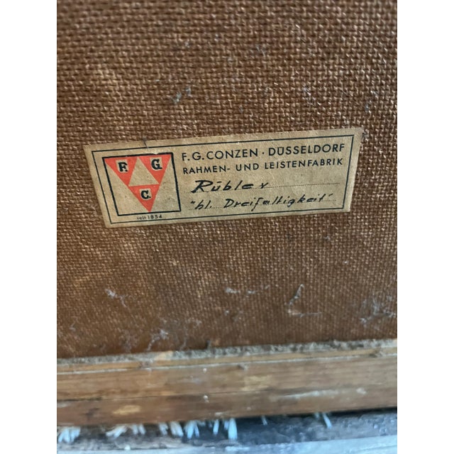 Gold Late 19th Century Holy Trinity Russian Orthodox Icon- Andrei Rūblev For Sale - Image 8 of 9