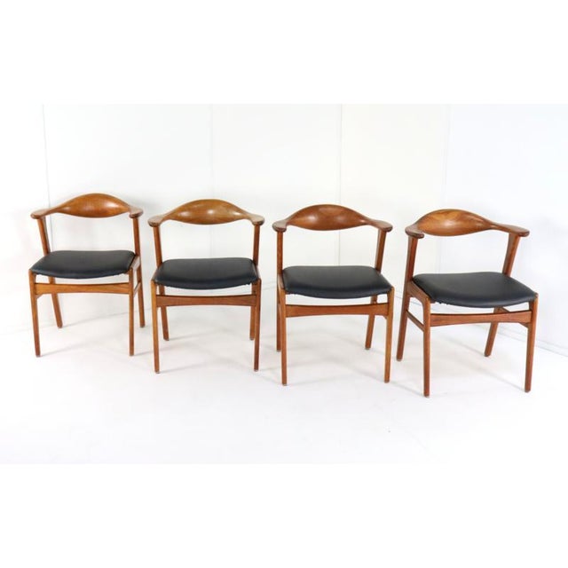 Desk Chairs Model 49 attributed to Erik Kirkegaard for for Høng Stolefabrik, 1960s, Set of 4 For Sale - Image 9 of 16