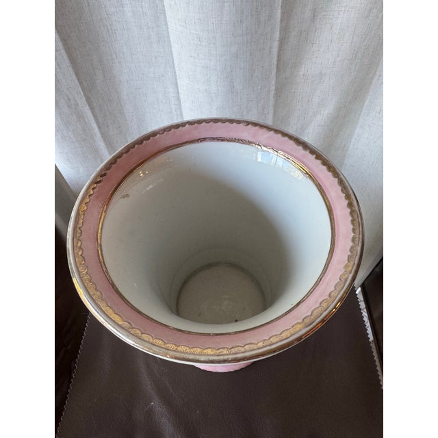 Boho Chic Vintage Pink Andrea by Sadek Porcelain Vase For Sale - Image 3 of 5