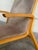 Beige High-Back Bentwood Lounge Chair and Ottoman With Beige Upholstery Mid-Century Modern 1970s For Sale - Image 8 of 12
