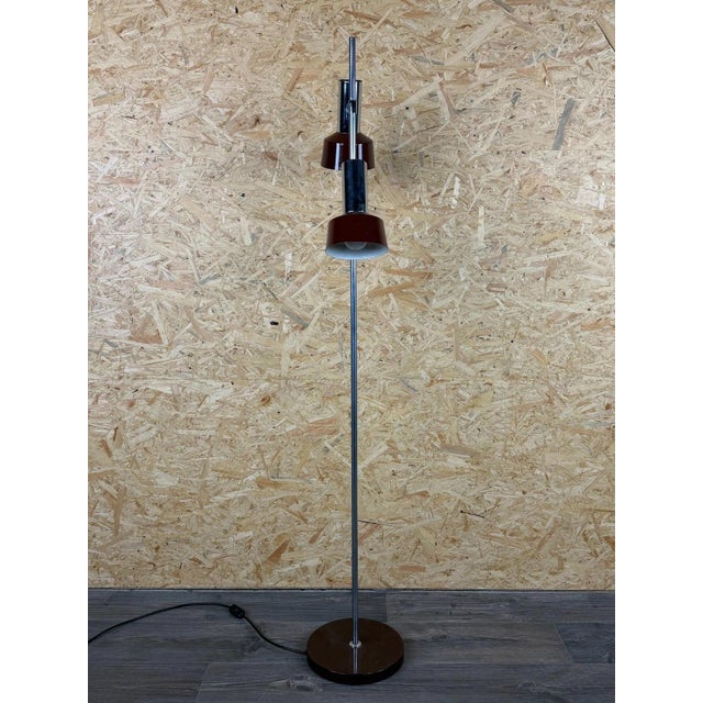 Metal Vintage Space Age Floor Lamp in Metal, 1960s For Sale - Image 7 of 18