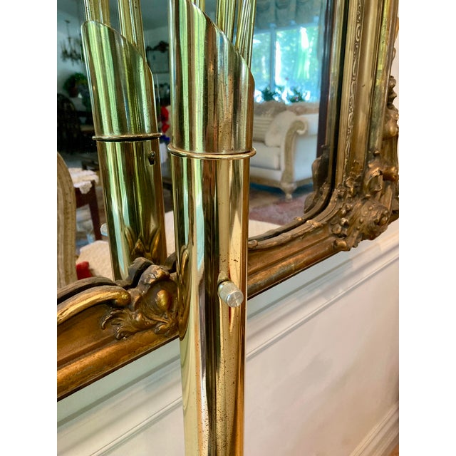 Italian Brass Glass Floor Lamp Murano For Sale - Image 11 of 13
