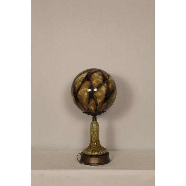 1930s Mezza Murano Style Sphere Table Lamp For Sale - Image 9 of 9