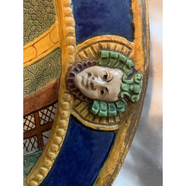 Late 19th Century Late 19th Century Faience Decorative Plate For Sale - Image 5 of 10