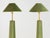 Textile Pair of Moss Green Velvet Floor Lamps, French Late 20th C. For Sale - Image 7 of 11