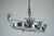 Art Deco Italian Chandelier in Nickel Brass and Frosted Glass, 1930s For Sale - Image 12 of 14