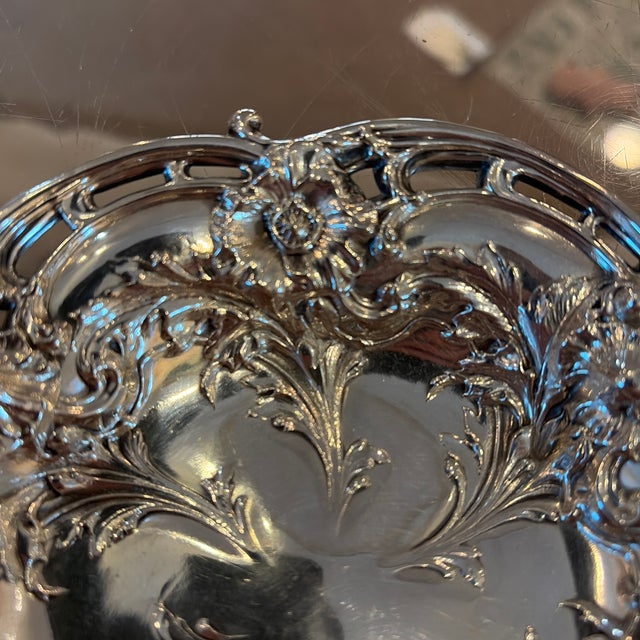 Reed & Barton Early 20th Century Reed and Barton Sterling Bon Bon Dish For Sale - Image 4 of 4