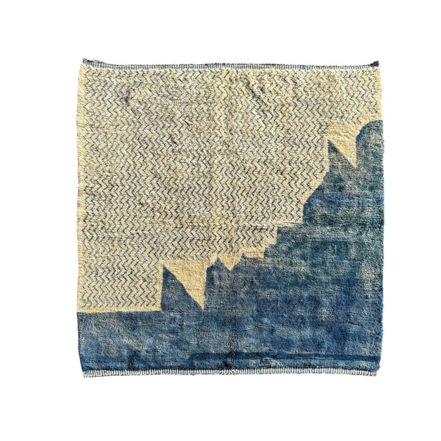 Large Moroccan Mrirt Beni Ouarain Wool Rug, 1990 For Sale - Image 12 of 12