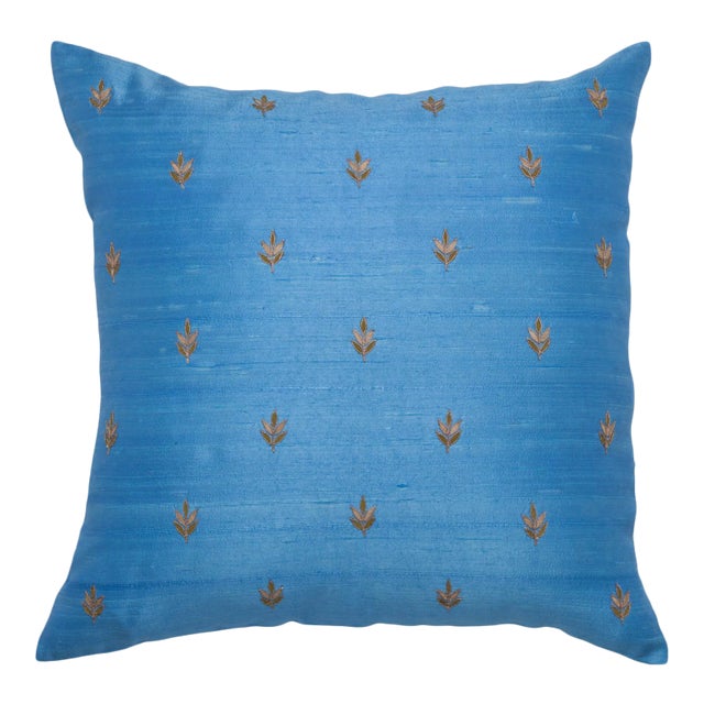 Neem Pillow Case - Deep Sky Blue, 20" x 20" For Sale