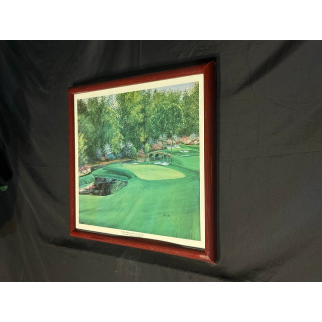 Late 20th Century Framed Augusta National White Dogwood Hole #11 Golf Print For Sale - Image 4 of 9