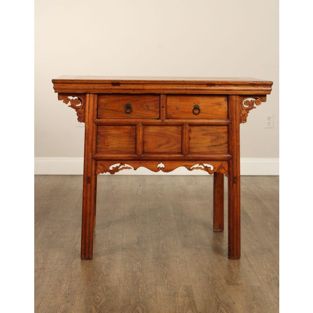 Late 19th Century Antique Chinese Hardwood Altar Table For Sale - Image 5 of 12