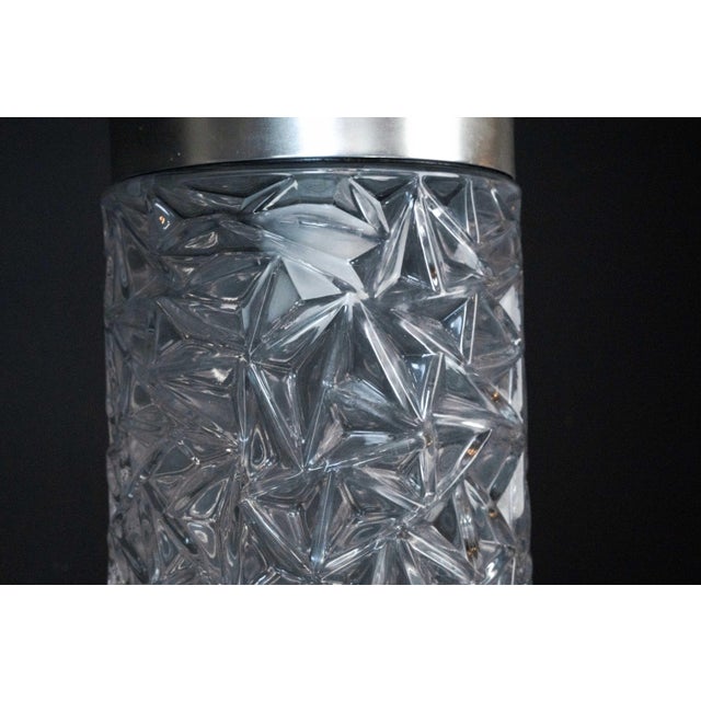 Italian Pendant Lights in Glass and Polished Aluminum, 1970s, Set of 2 For Sale - Image 6 of 13