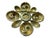 Traditional Vintage Signed David Dubin Gold and Green Maltese Cross Brooch Pin For Sale - Image 3 of 6