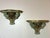 Celadon Large Vintage Gilt and Celadon Wall Brackets - A Pair For Sale - Image 8 of 11