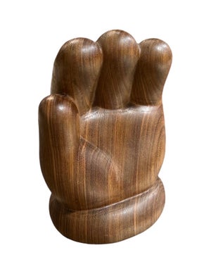 KAWS, Rare Carved Wood Kaws Hand Sculpture More Gallery Switzerland Wooden Toy Art, 2016