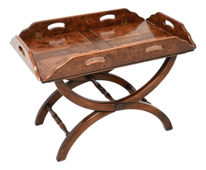 Burr Elm Butler's Tray Top Coffee Table, 1930s
