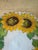 Vintage 13.5” Italian Sunflower Incised, Glazed Handpainted Terracotta Platter For Sale - Image 4 of 16