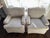 Boho Chic 2 Custom Matching Swivel Charles Stewart Arm Chairs For Sale - Image 3 of 9