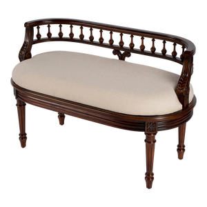 Hathaway 37" Upholstered Bench, Cherry Brown