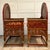 Red Vintage Moroccan Hand-Painted Carved Wood Throne Chairs - Pair For Sale - Image 8 of 18