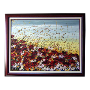 Maya Eventov Blanket of Beauty Oil Flower Canvas With Beautiful Custom Frame Me012209-17