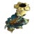 Vintage Ornate Enameled Floral Butterfly Candlestick Whimsy Fairy For Sale
