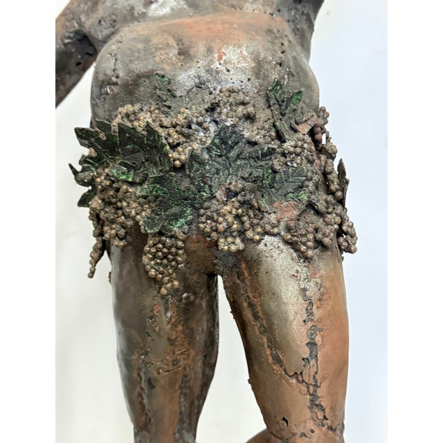Large Stylized Metal Sculpture of Bacchus, Roman God of Wine For Sale - Image 11 of 13