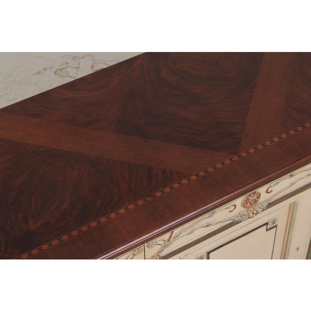 Ej Victor Painted Mahogany Sideboard Buffet For Sale - Image 12 of 18