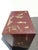 Chinoiserie Vintage Chinese Asian Burgundy Lacquer Floral Chinoiserie Cabinet ~ Side Table For Sale - Image 3 of 17