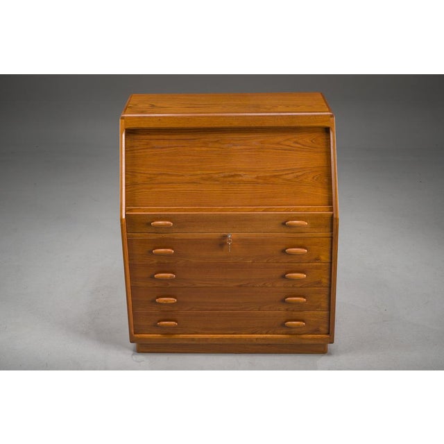 Wood Mid-Century Modern Teak Secretary from Dyrlund, Denmark, 1960s For Sale - Image 7 of 18