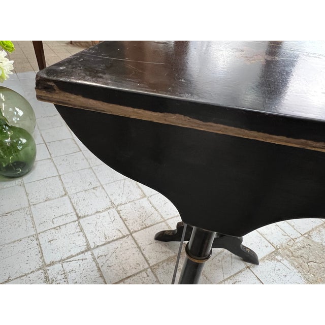 Napoleon III Ebonized Decorative Nest of 3 Occasional Tables, 1890s, Set of 3 For Sale - Image 9 of 18