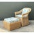 Vintage Woven Rattan Chair and Ottoman in Schumacher “Garden Gate” For Sale In West Palm - Image 6 of 15