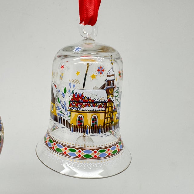 Glass Crystal Ball & Bell by Rudolf Pastor for Hutschenreuther, 1991, Set of 2 For Sale - Image 7 of 10