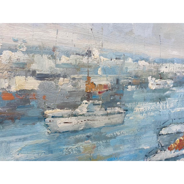 Contemporary Impressionist Style Nautical Oil Painting, 36" X 48" For Sale - Image 11 of 11