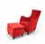 Set of Senta Armchair and Ottoman in Red Velvet by Gerard van den Berg for Wittmann For Sale - Image 3 of 18